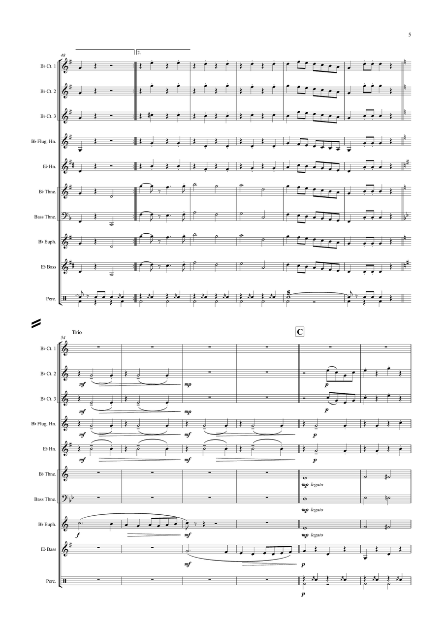 Entry of the Gladiators Brass Ensemble scores gallery preview page 5