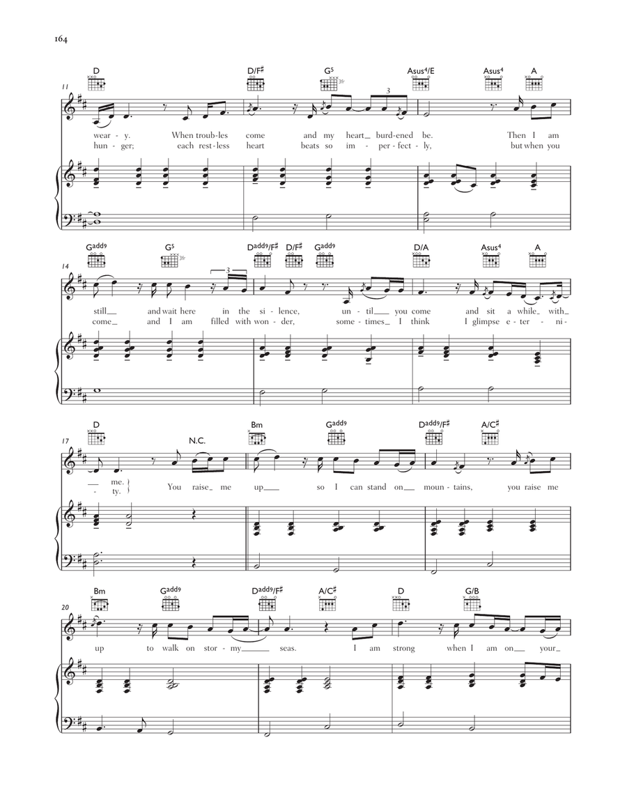 You Raise Me Up You Raise Me Up Piano, Vocal, Guitar scores gallery preview page 2