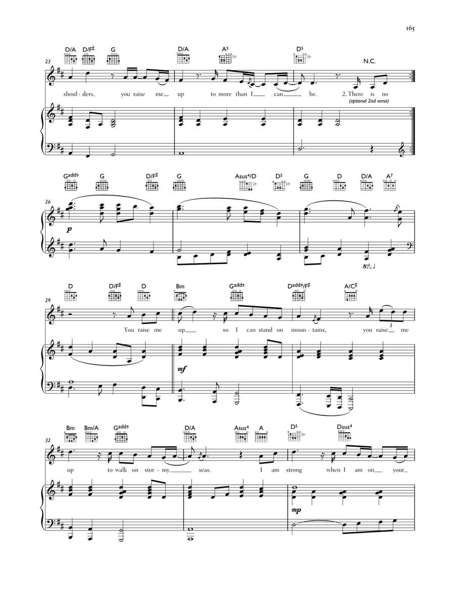 You Raise Me Up You Raise Me Up Piano, Vocal, Guitar scores gallery preview page 3