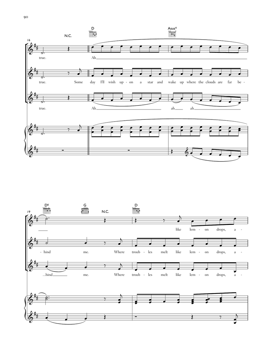 Over The Rainbow (from The Wizard Of Oz) Piano, Vocal, Guitar scores gallery preview page 3