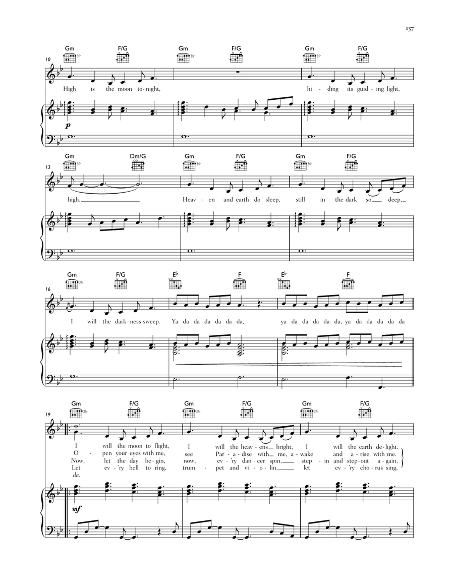 The Sky And The Dawn And The Sun Piano, Vocal, Guitar scores gallery preview page 2