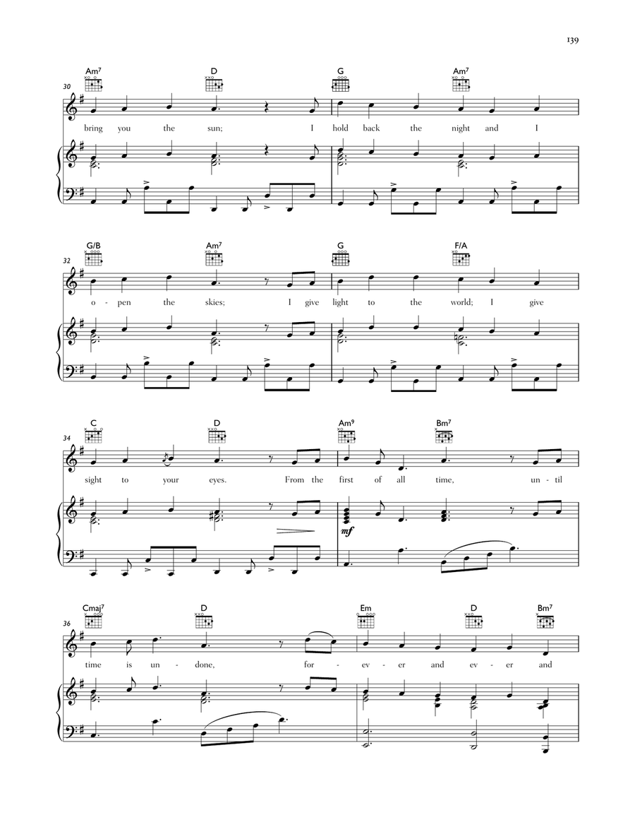 The Sky And The Dawn And The Sun Piano, Vocal, Guitar scores gallery preview page 4
