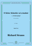 Richard Strauss-O lieber Künstler sei ermahnt,in E Major,Op.66 No.6 mini preview