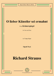 Richard Strauss-O lieber Künstler sei ermahnt,in F sharp Major,Op.66 No.6 mini preview
