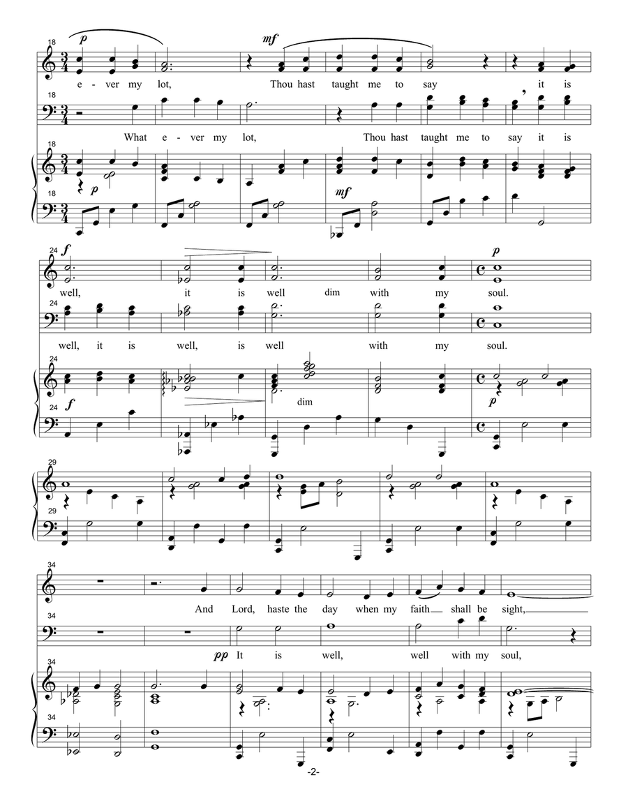 It Is Well With My Soul It Is Well With My Soul 4-Part scores gallery preview page 2