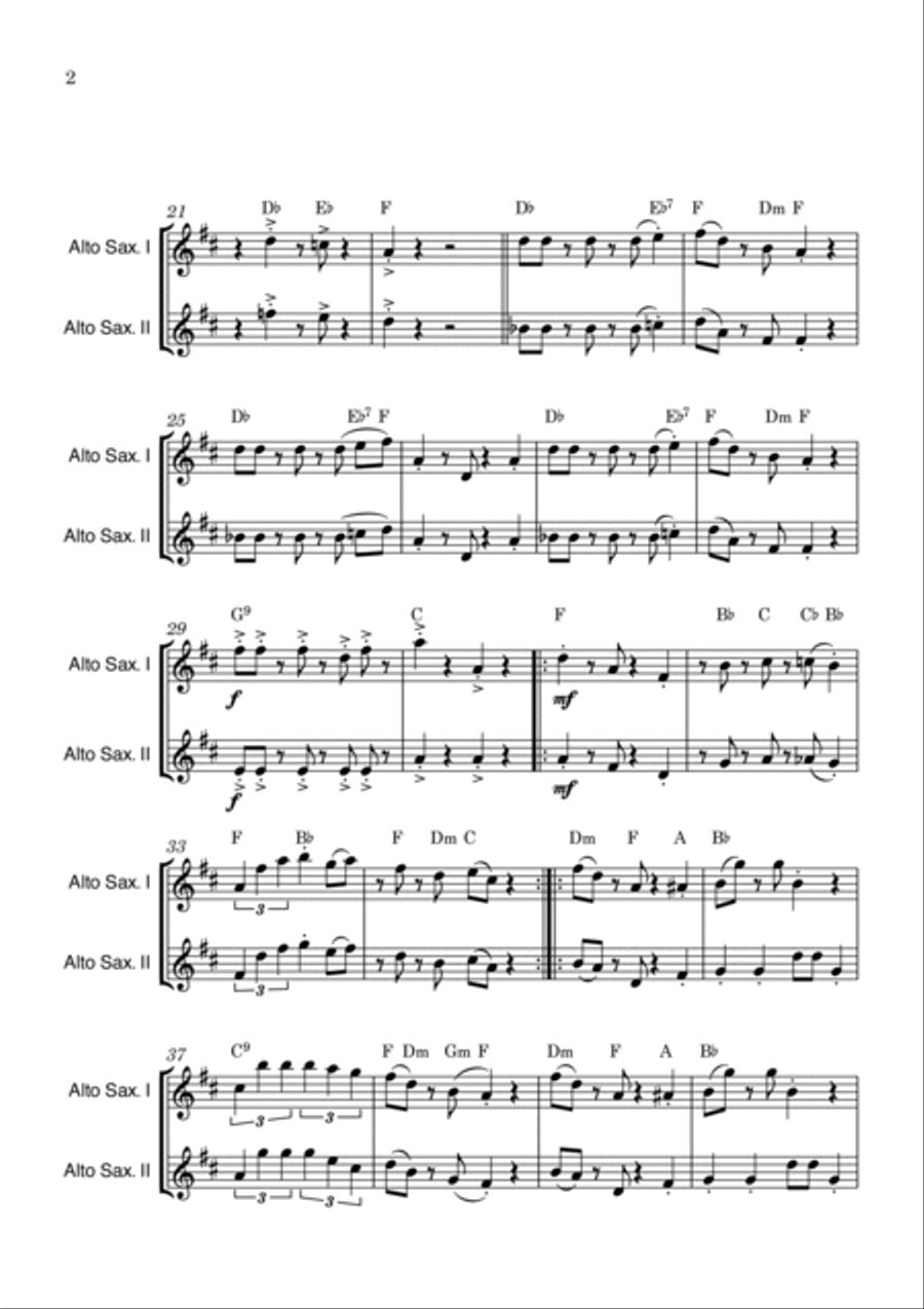Super Mario Bros Theme Woodwind Duet scores gallery preview page 2