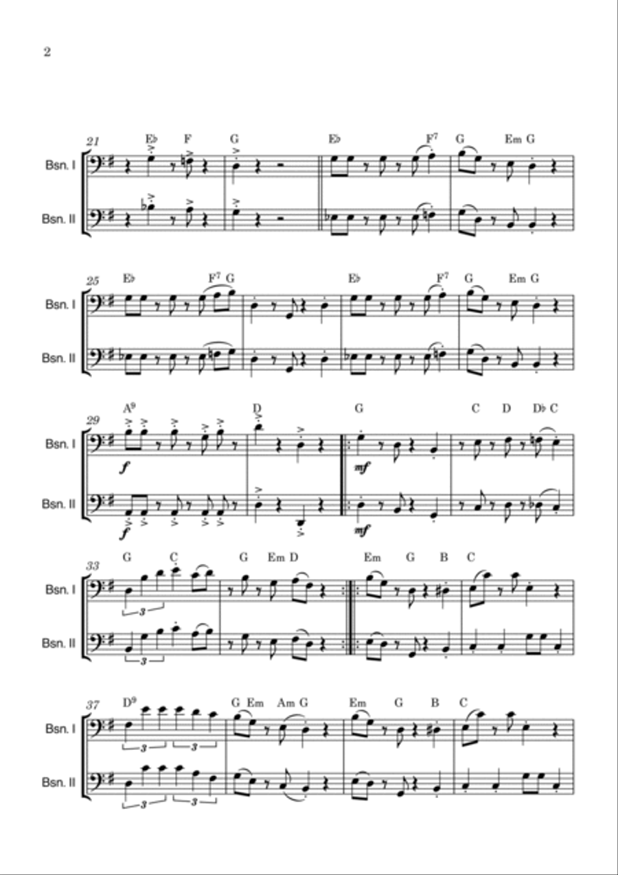 Super Mario Bros Theme Woodwind Duet scores gallery preview page 2