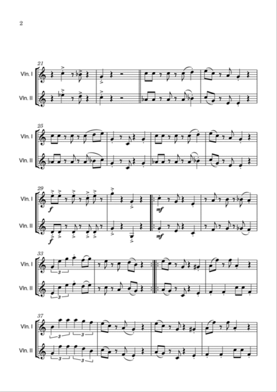 Super Mario Bros Theme String Duet scores gallery preview page 2
