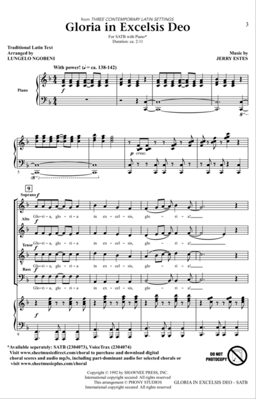 Gloria In Excelsis Deo Choir scores gallery preview page 3
