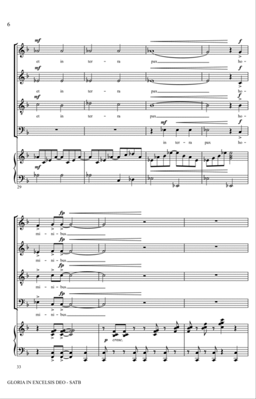Gloria In Excelsis Deo Choir scores gallery preview page 6