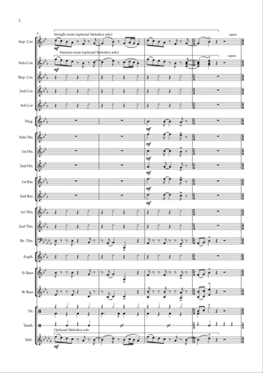 Bluey Theme Song Brass Band scores gallery preview page 3
