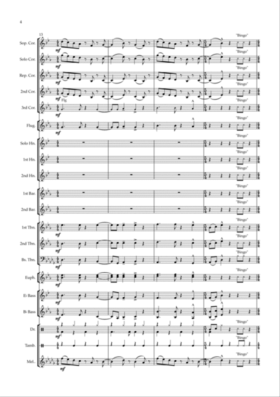 Bluey Theme Song Brass Band scores gallery preview page 5