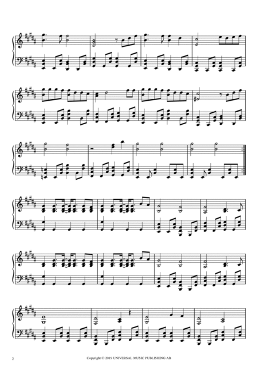 Hela Huset Piano Solo scores gallery preview page 2