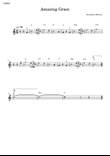 Amazing Grace (for violin, with piano or guitar accompaniment, and with chord figures)
