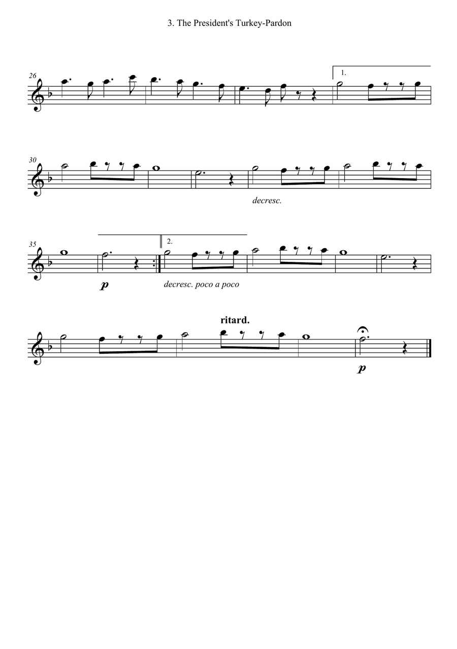 The President's Turkey-Pardon Saxophone Quartet scores gallery preview page 5