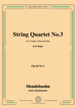 Mendelssohn-String Quartet No.3,in D Major,Op.44 No.1 mini preview
