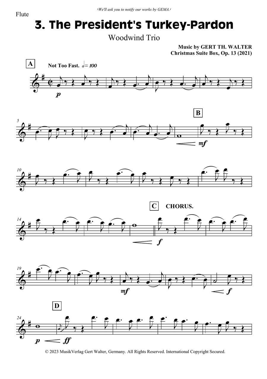 The President's Turkey-Pardon Woodwind Trio scores gallery preview page 4