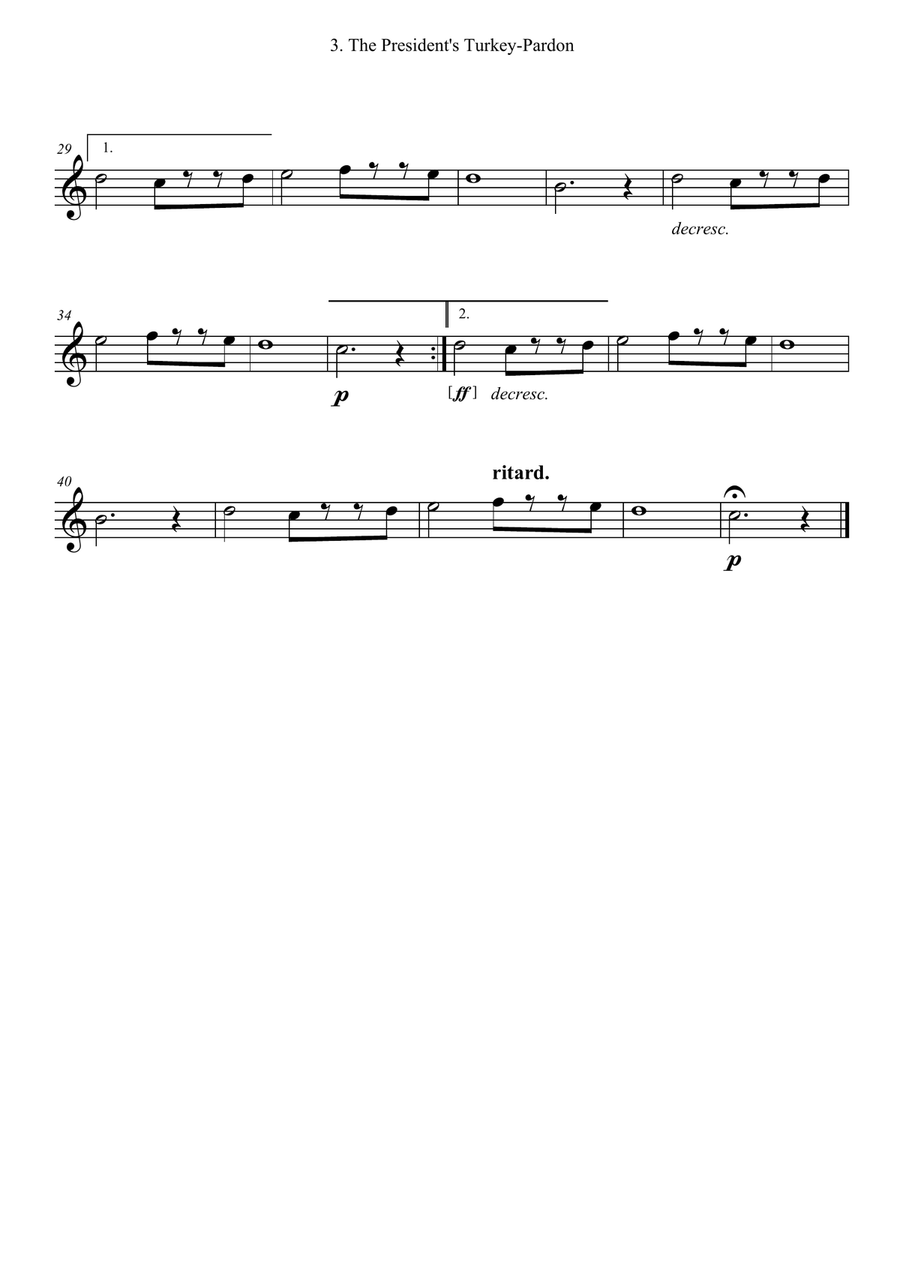 The President's Turkey-Pardon Brass Trio scores gallery preview page 5