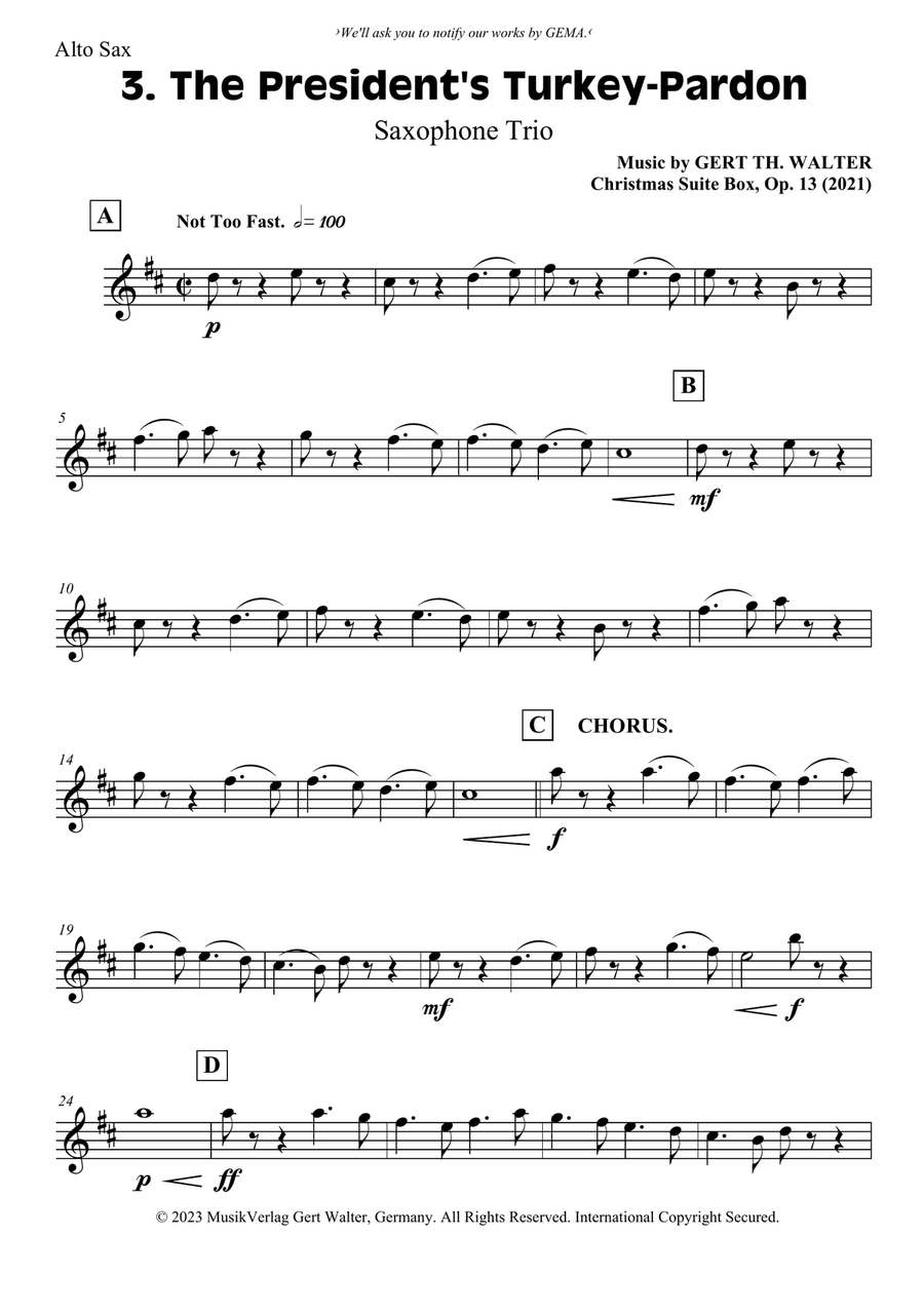 The President's Turkey-Pardon Woodwind Trio scores gallery preview page 4