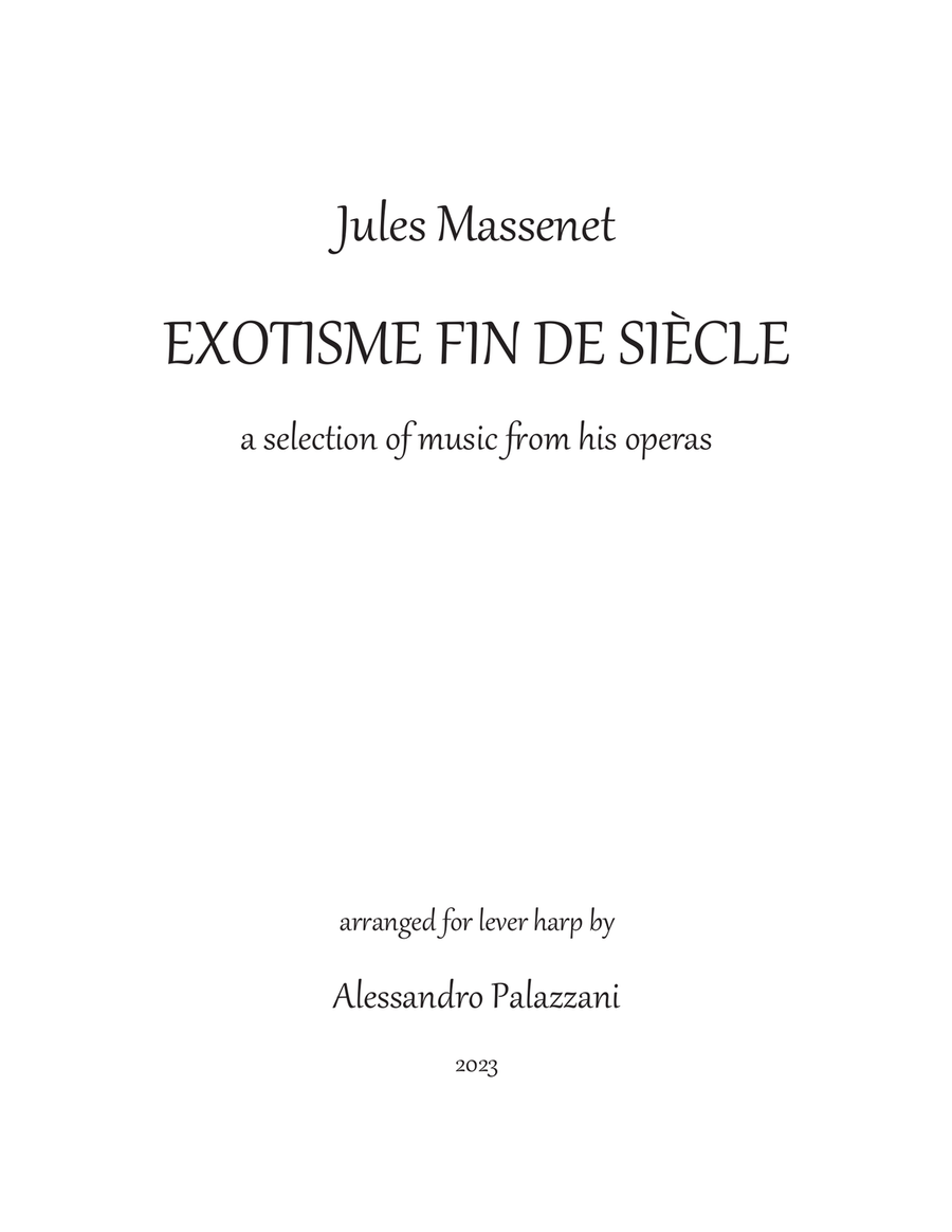 Jules Massenet EXOTISME FIN DE SIECLE music from his operas - Lever Harp Celtic Harp scores gallery preview page 3