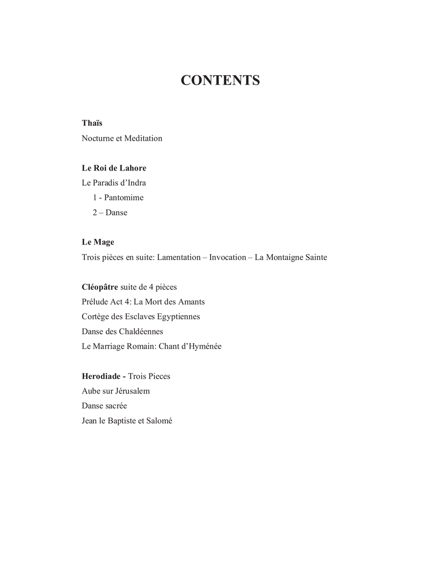 Jules Massenet EXOTISME FIN DE SIECLE music from his operas - Lever Harp Celtic Harp scores gallery preview page 6