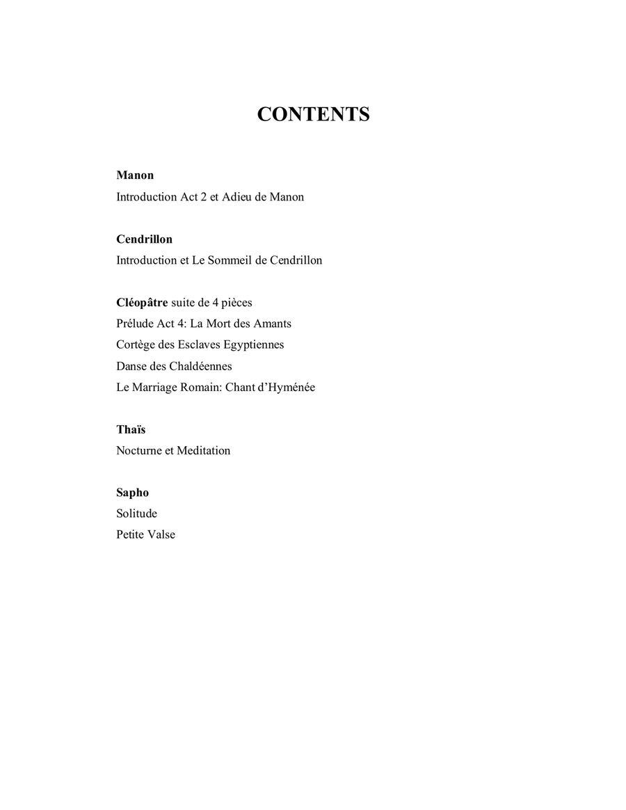 Jules Massenet GREAT FEMALE CHARACTERS music from his operas - Lever Harp Celtic Harp scores gallery preview page 6
