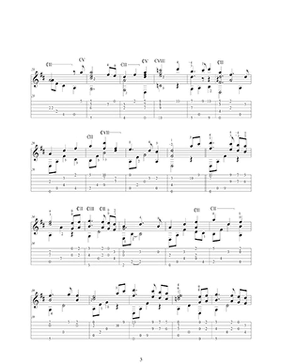 Ashokan Farewell Fingerstyle Guitar Arrangement Acoustic Guitar scores gallery preview page 2