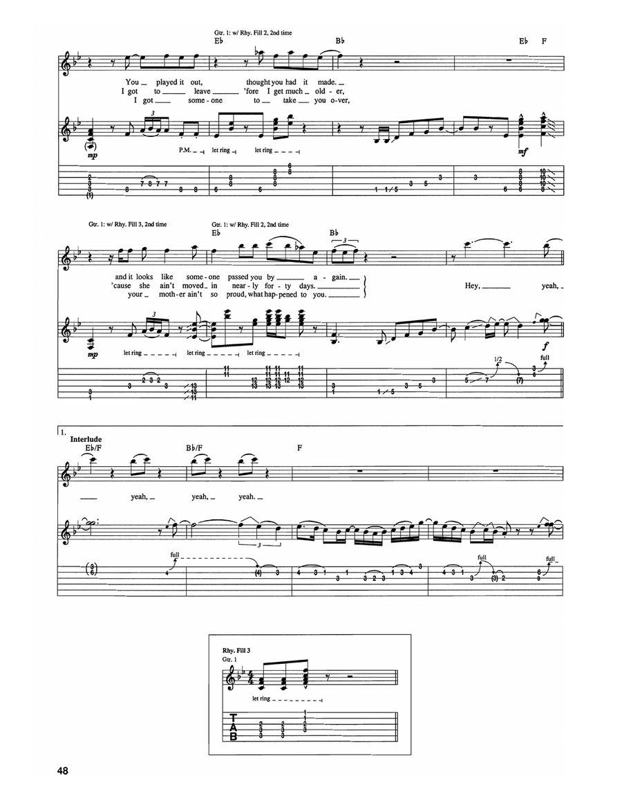 Mother's Daughter Mother's Daughter Guitar Tablature scores gallery preview page 3