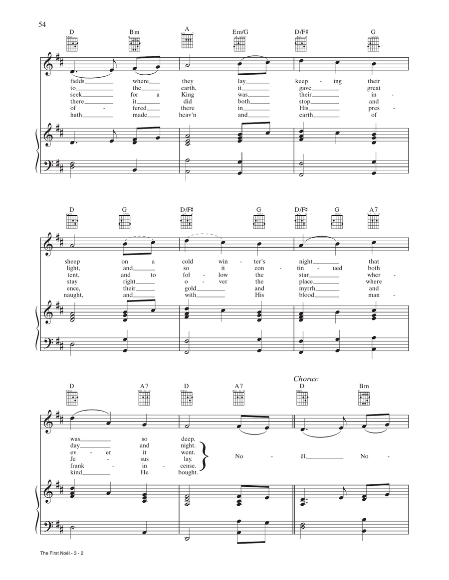 The First Noel The First Noel Piano, Vocal, Guitar scores gallery preview page 2