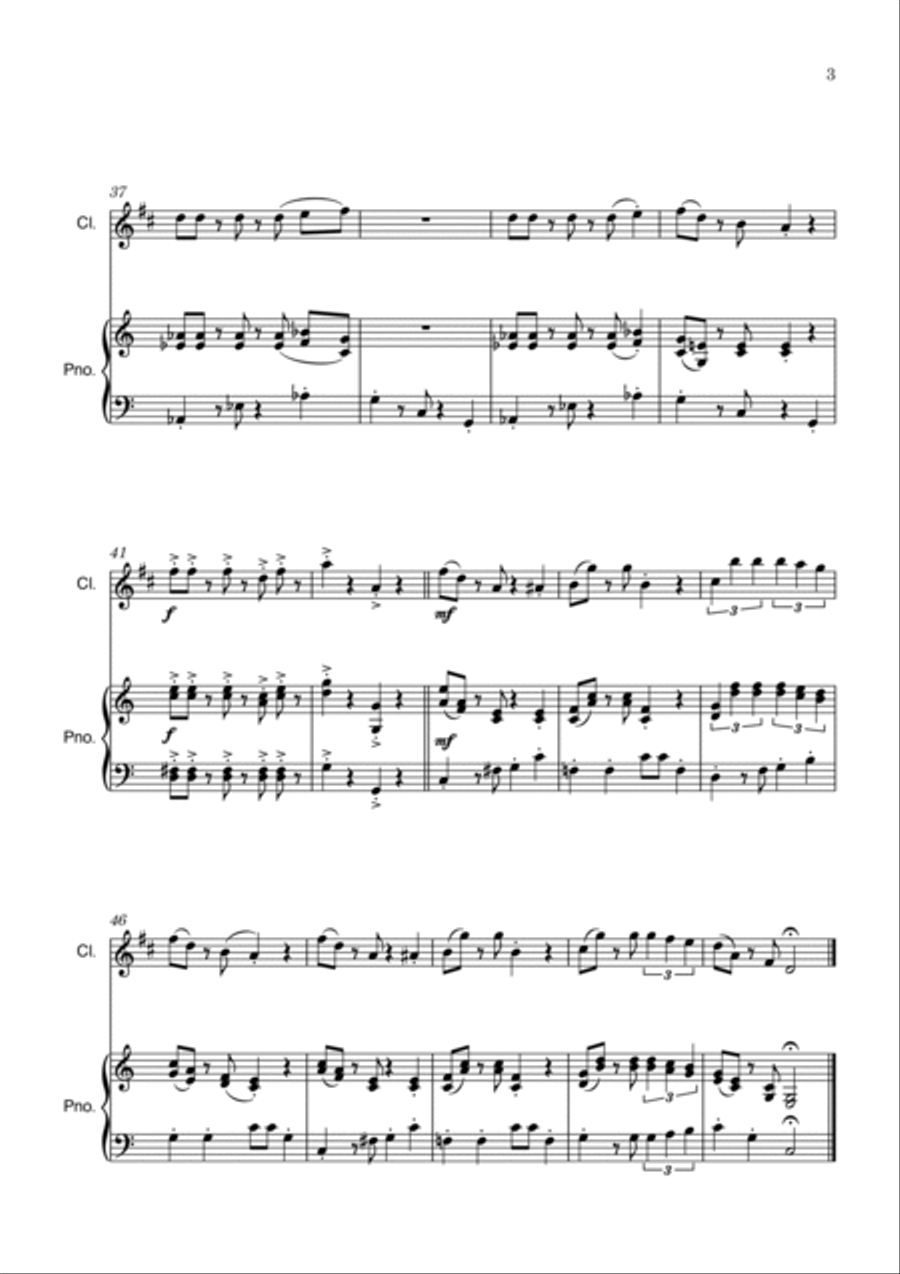 Super Mario Bros Theme B-Flat Clarinet scores gallery preview page 3