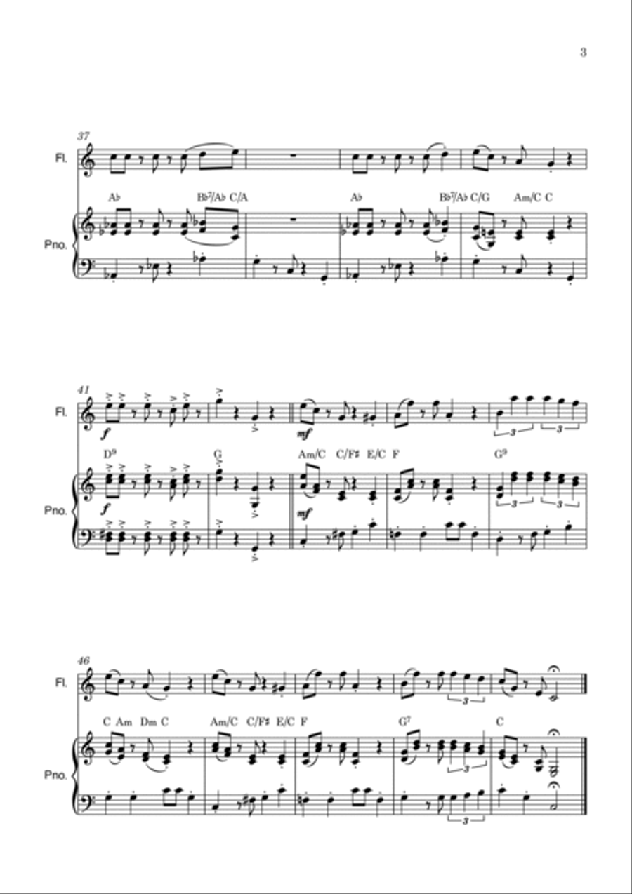 Super Mario Bros Theme Flute Solo scores gallery preview page 3