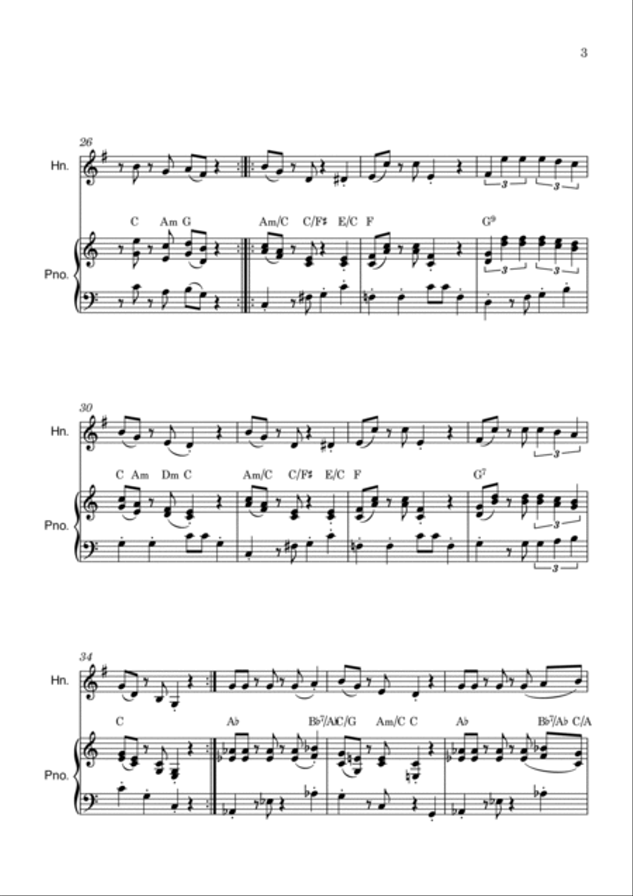 Super Mario Bros Theme Horn scores gallery preview page 3