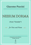 Nessun Dorma by Puccini - Voice and Piano (Full Score) mini preview