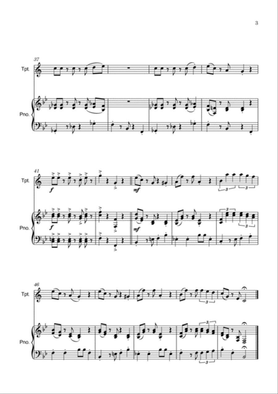 Super Mario Bros Theme B-Flat Trumpet scores gallery preview page 3