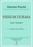 Nessun Dorma by Puccini - Soprano Sax and Piano (Individual Parts) mini preview
