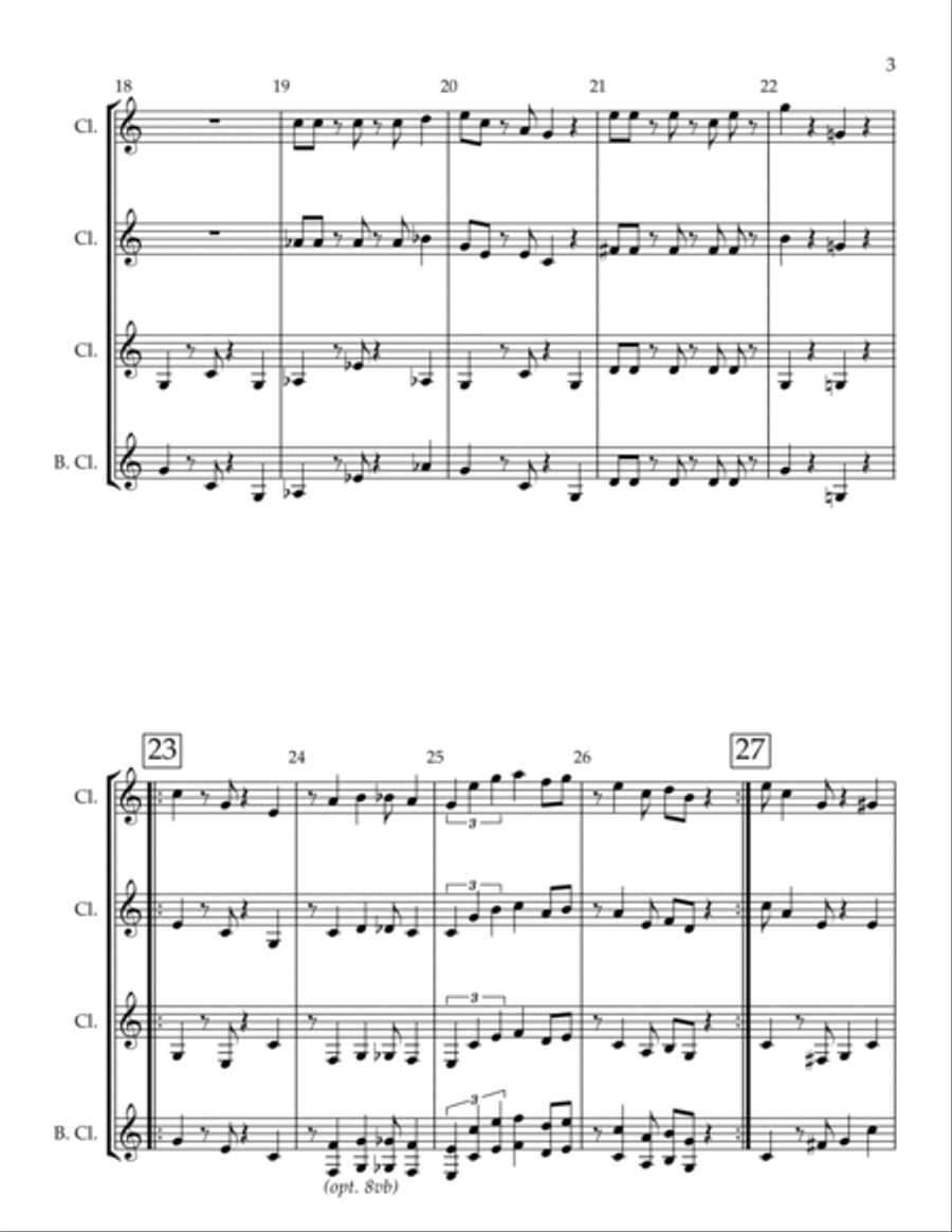 Super Mario Bros Theme Woodwind Trio scores gallery preview page 3