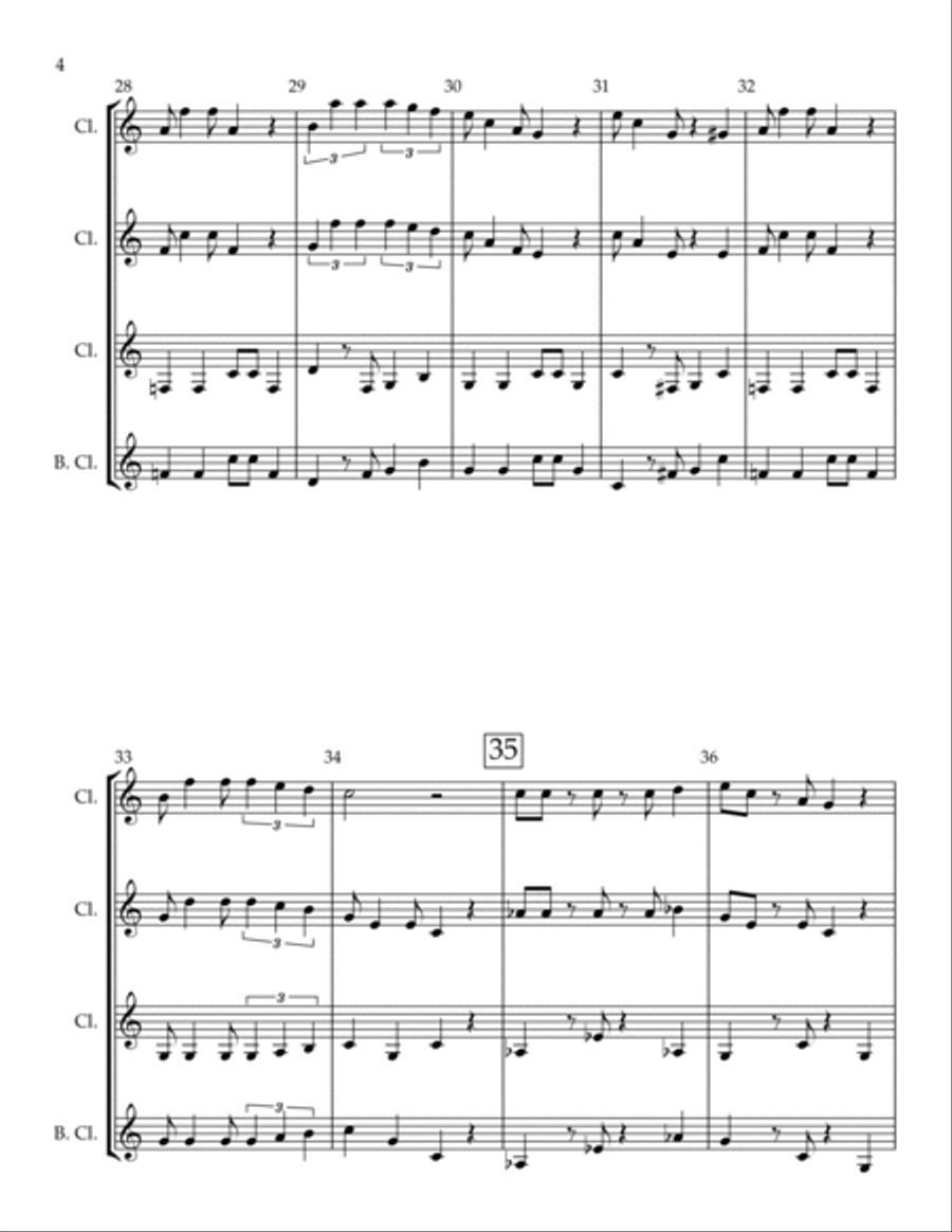 Super Mario Bros Theme Woodwind Trio scores gallery preview page 4