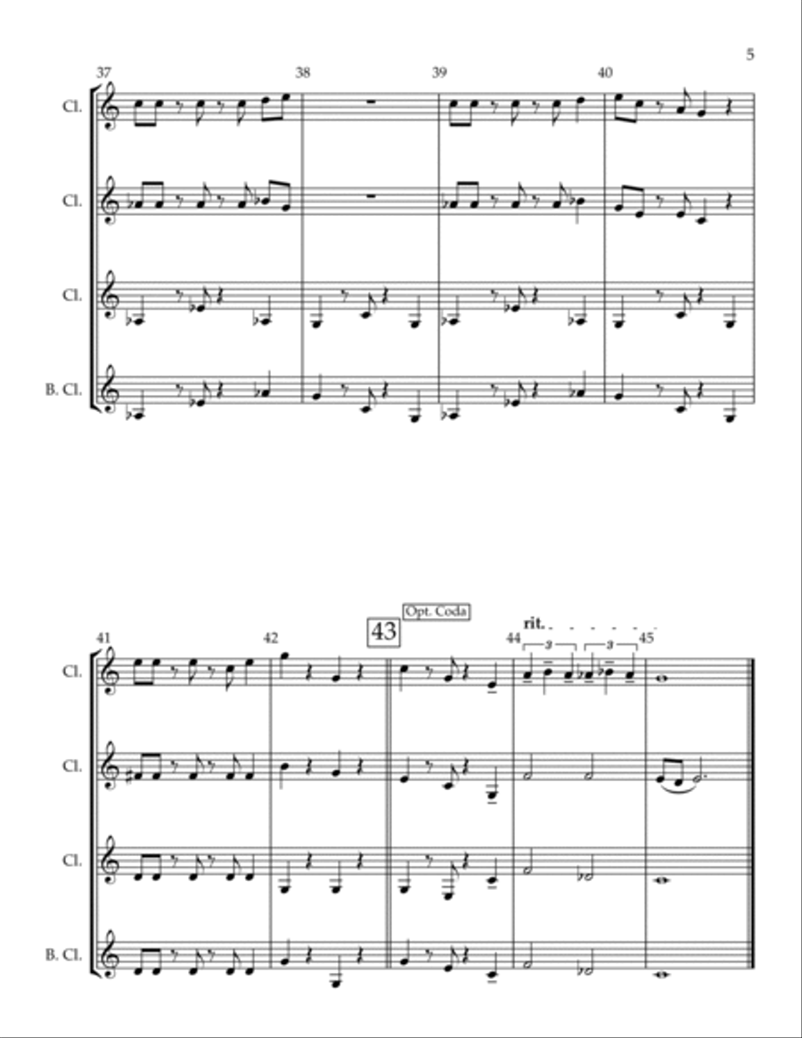 Super Mario Bros Theme Woodwind Trio scores gallery preview page 5