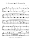 On Christmas Night All Christians Sing - Piano Solo