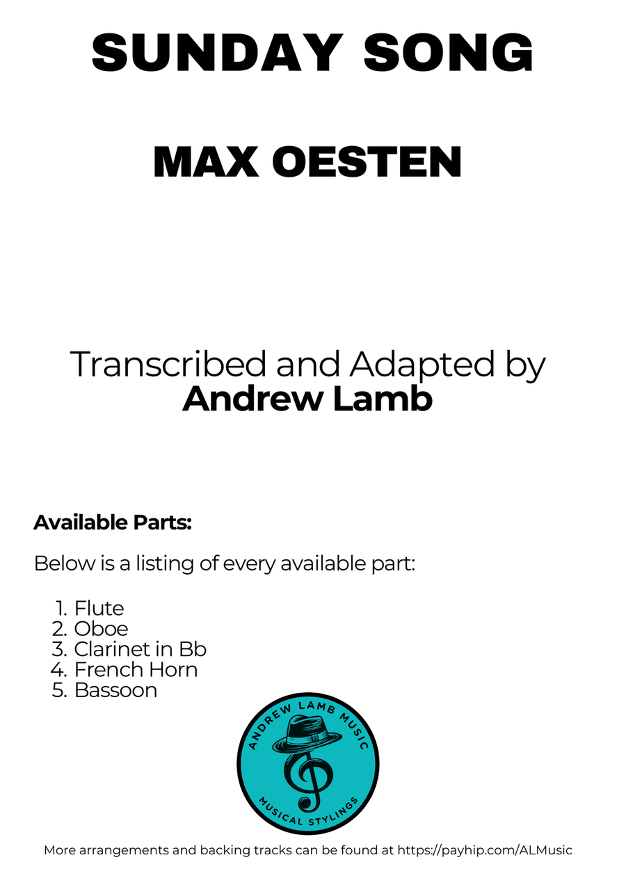 Max Oesten | Sunday Song | for Wind Quintet Woodwind Quintet scores gallery preview page 3