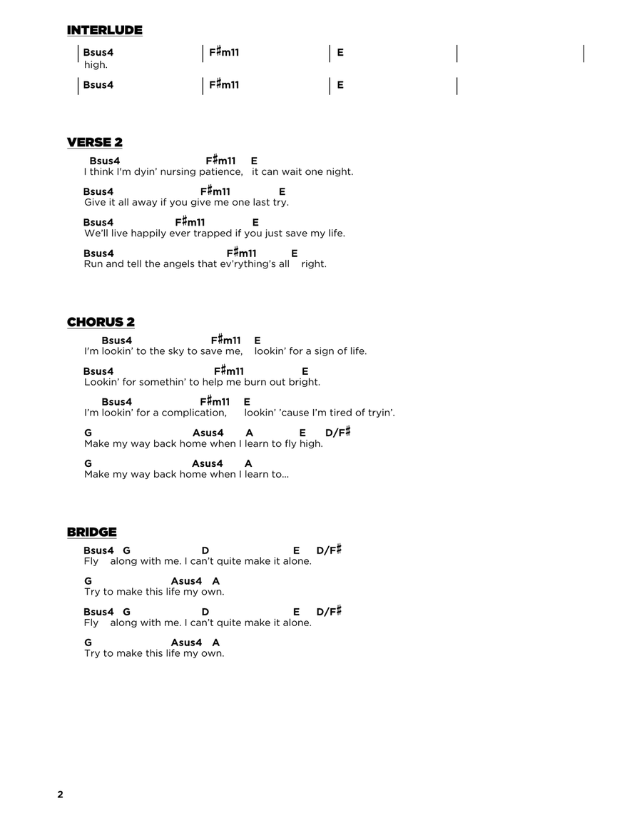 Learn To Fly Learn To Fly Acoustic Guitar scores gallery preview page 2