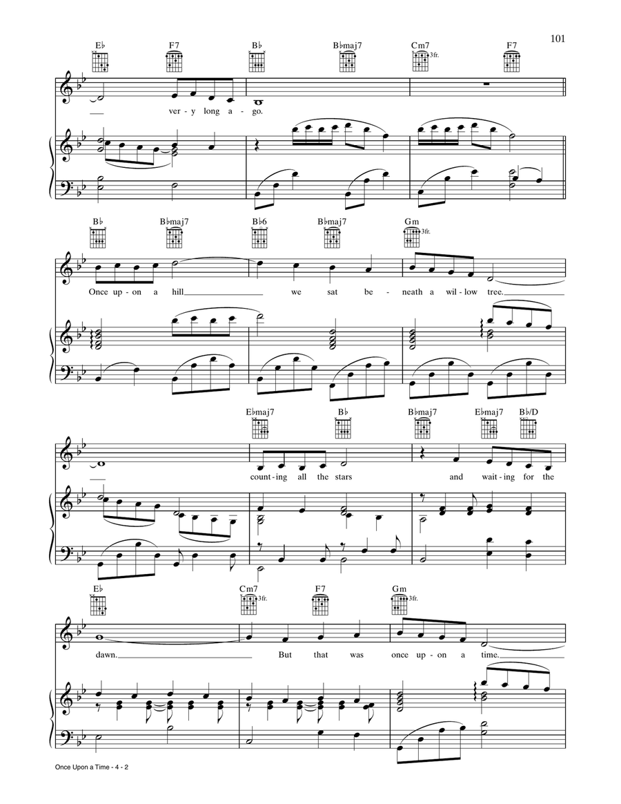 Once Upon A Time Piano, Vocal, Guitar scores gallery preview page 2