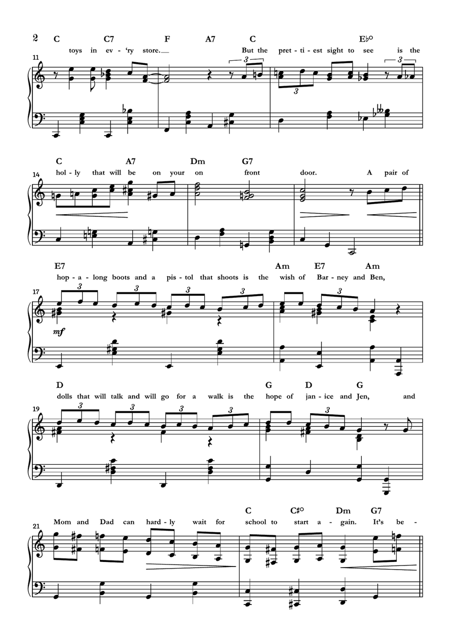 It's Beginning To Look Like Christmas Piano Solo scores gallery preview page 2