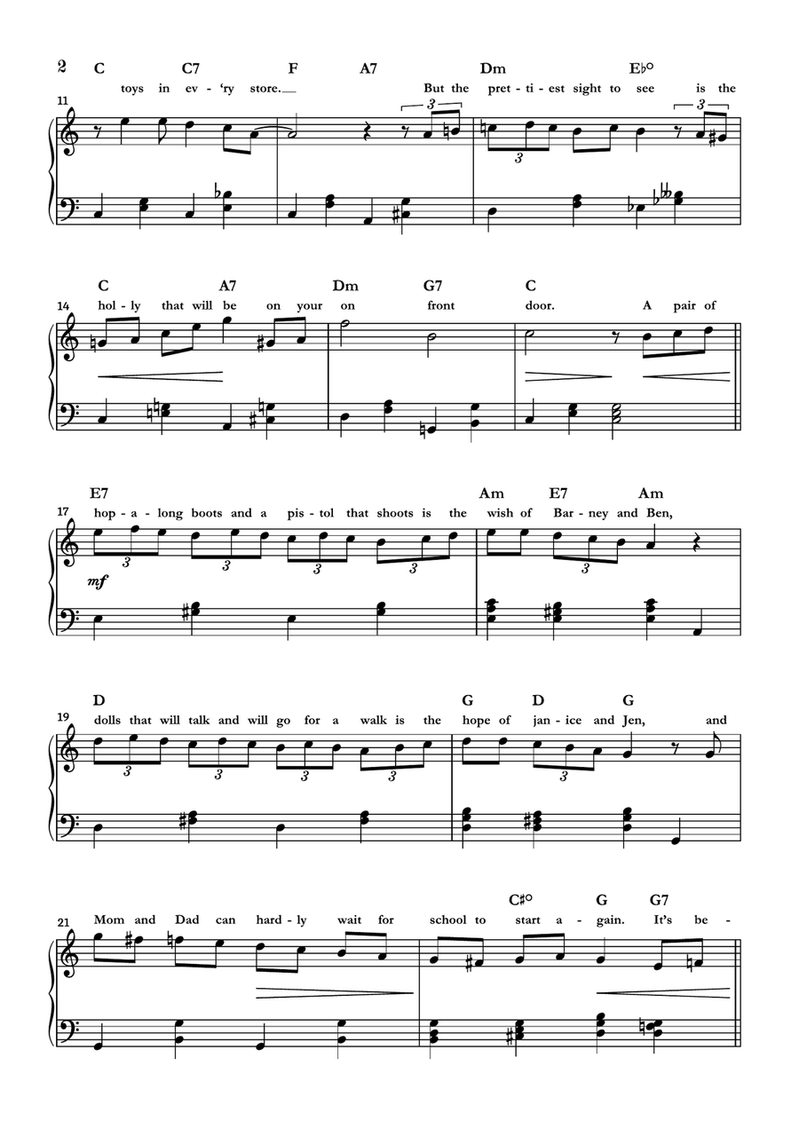 It's Beginning To Look Like Christmas Piano Solo scores gallery preview page 2