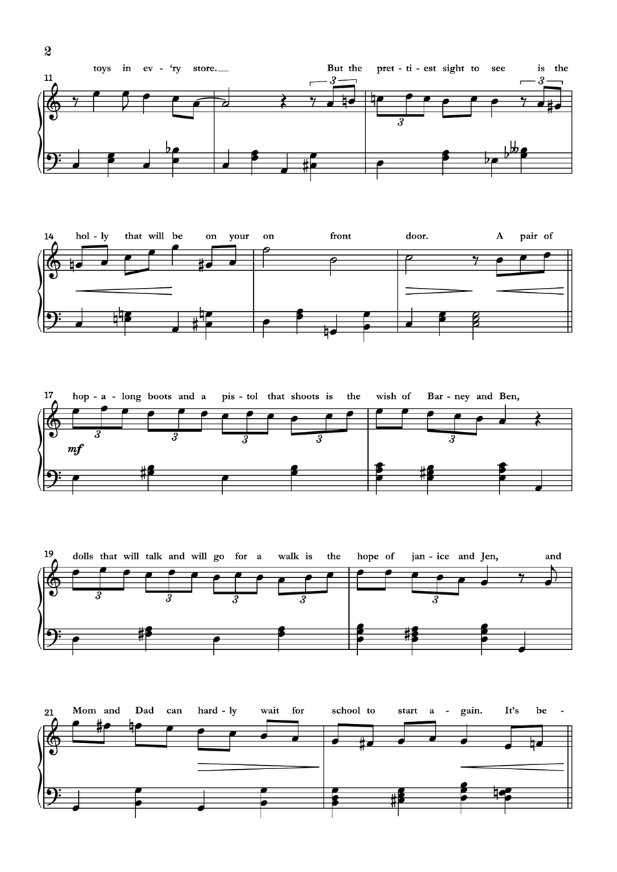 It's Beginning To Look Like Christmas Piano Solo scores gallery preview page 2