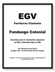Fandango Colonial - Clarinet Quartet