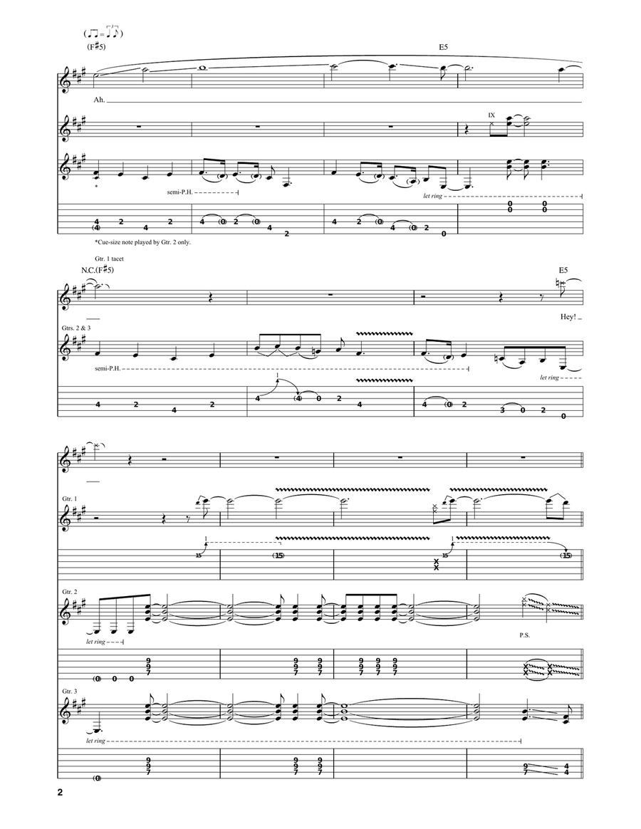 Busted Busted Guitar Tablature scores gallery preview page 2