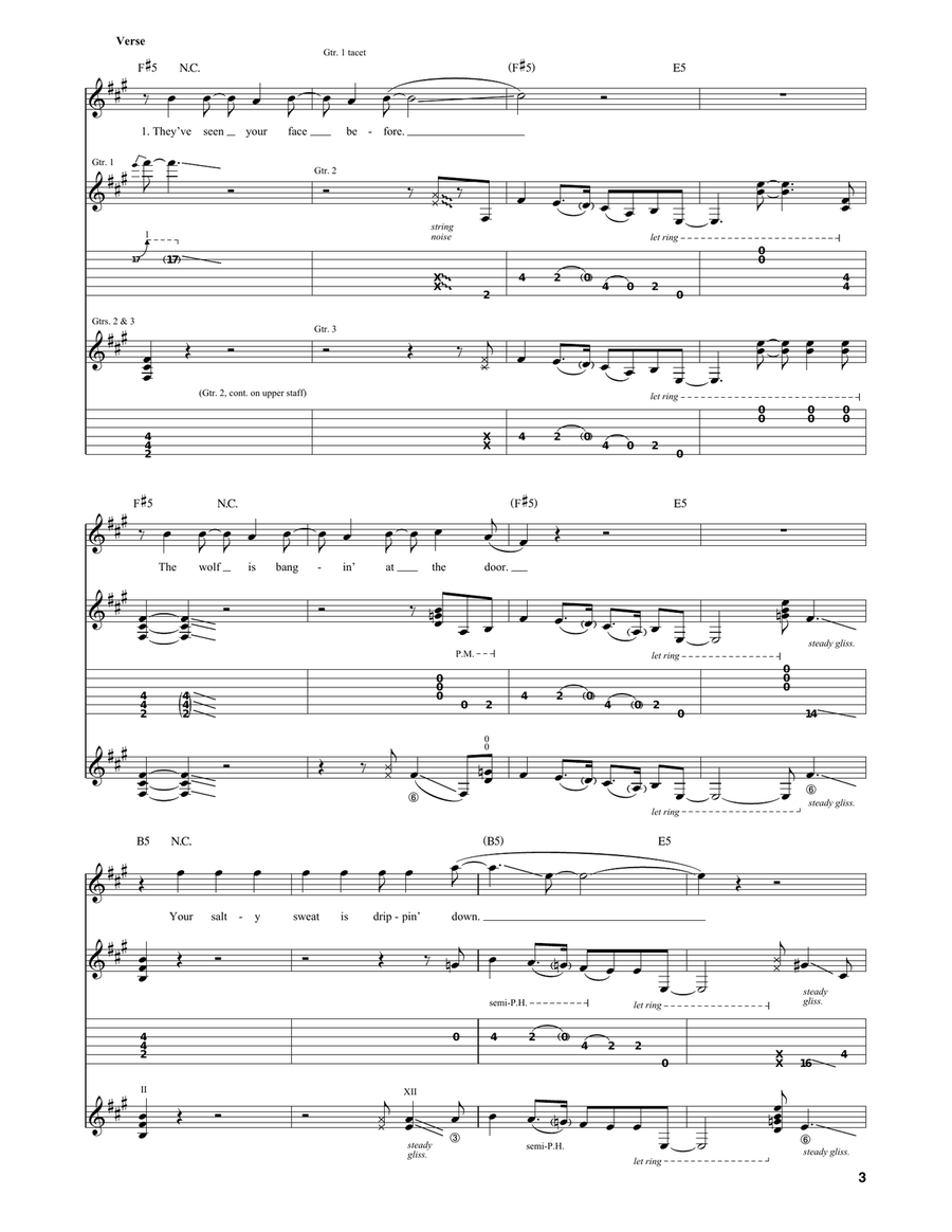 Busted Busted Guitar Tablature scores gallery preview page 3