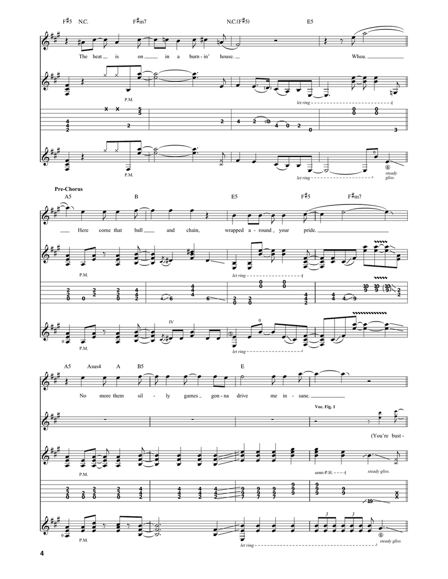 Busted Busted Guitar Tablature scores gallery preview page 4