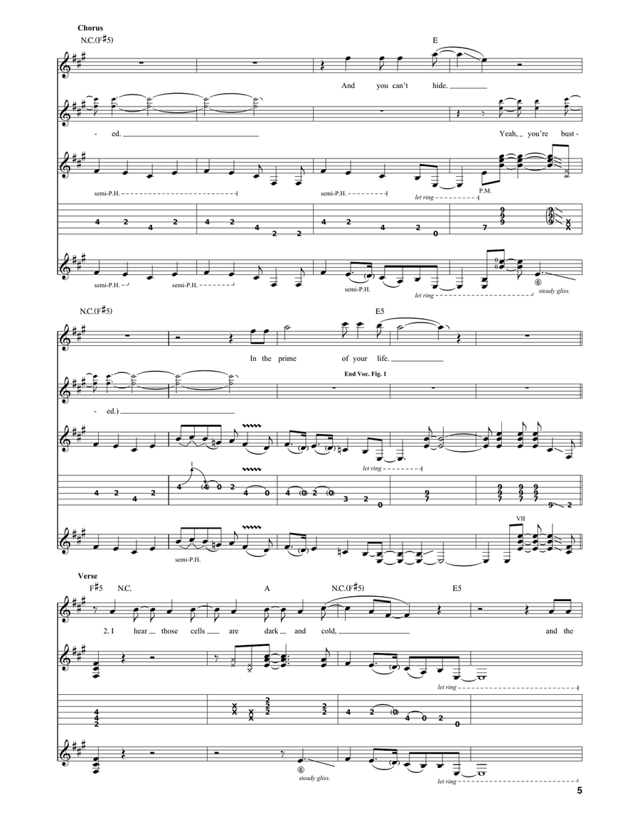 Busted Busted Guitar Tablature scores gallery preview page 5
